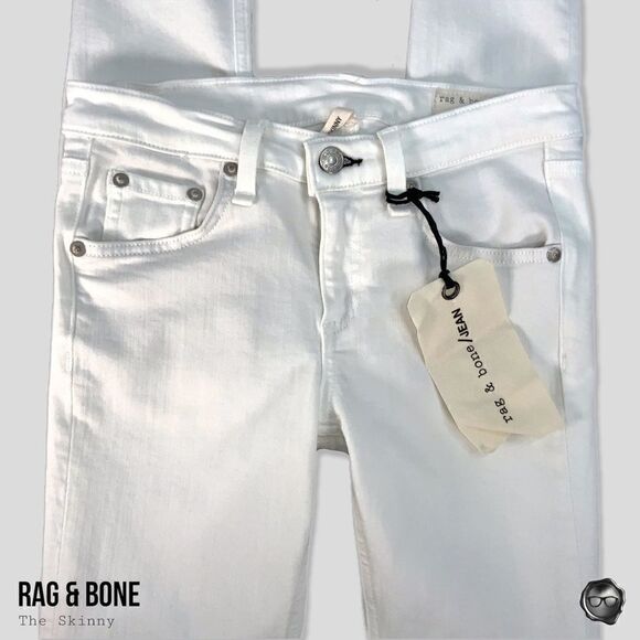 RAG & BONE THE SKINNY - SLIM FIT JEAN IN BRIGHT WHITE NWT STRETCH SUMMER WEEKEND - Picture 8 of 12